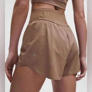 Lululemon NWT Go Further High-Rise Split Short 3" Taupetastic